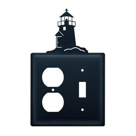 VILLAGE WROUGHT IRON Village Wrought Iron EOS-10 Lighthouse Outlet and Switch Cover - Black EOS-10